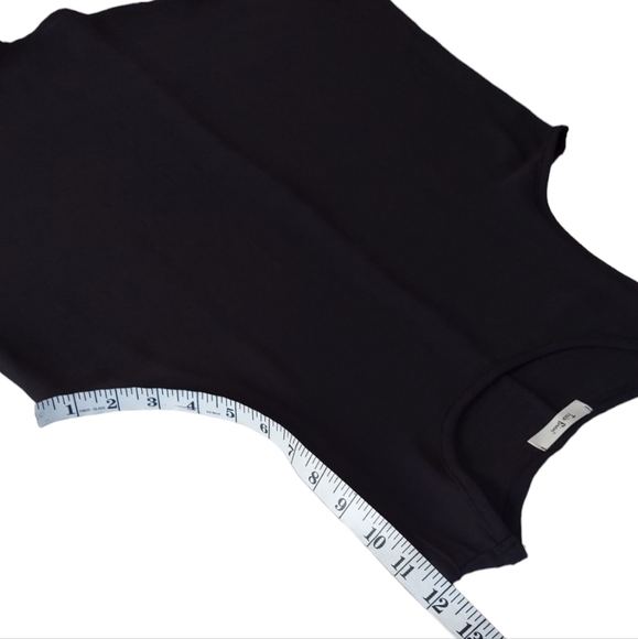 Linen Tank Top Womens Large Black New Round Neck Sleeveless, Tres Bien - Picture 5 of 11